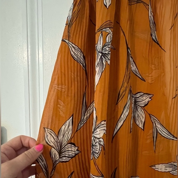 Floral Kimono Sleeve Top - Orange one size fits most (OSFM) (S104) - Picture 8 of 8